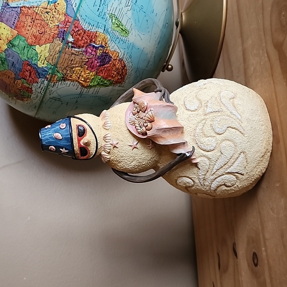 Jim Shore Heartwood Creek Collection rare  beach snowman